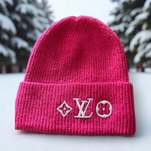 Beautiful Vibrant Pink Knit Hat